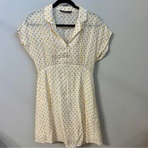Wild Pony Vintage Inspired Yellow Polka Dot Mini Dress